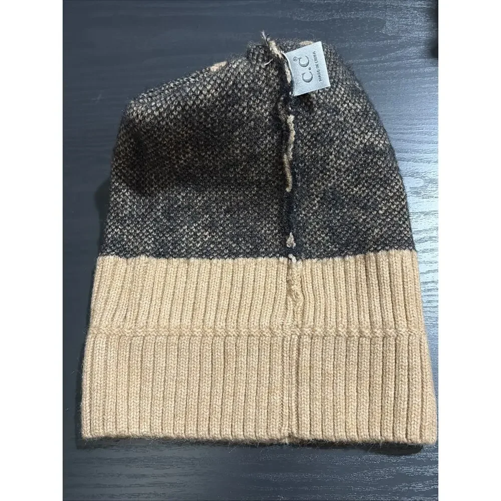 C.C Leopard Pom Beanie, Women C.C Hats, Winter Hats, Warm Beanies, Holiday Gift
